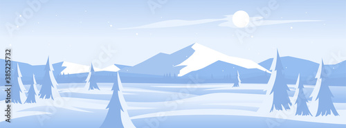 Winter landscape background