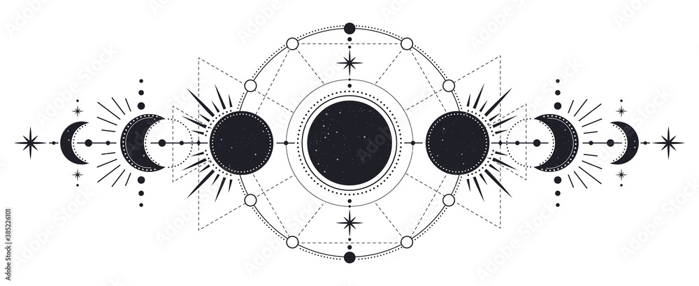 2. Celestial Moon Phases Tattoo - wide 2