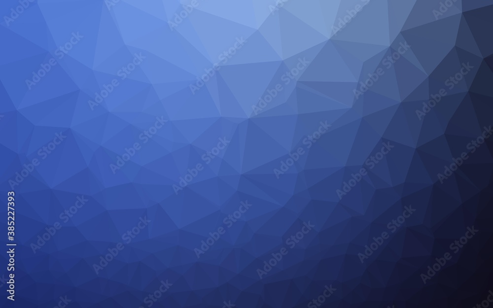 Dark BLUE vector polygonal template. Dark BLUE vector polygonal template.
