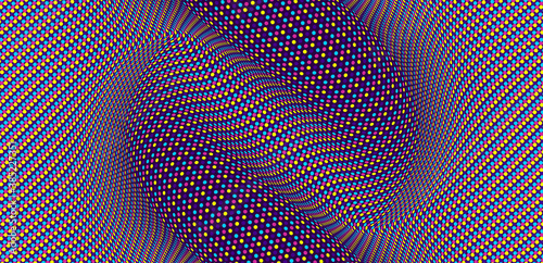 Background with convex forms. Volumetric composition with optical illusion. 3d dynamic vector illustration for cover, banner, flyer or presentation.