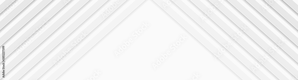 Obraz premium Grey hi-tech concept abstract stripes. White technology geometric background. Futuristic vector banner design
