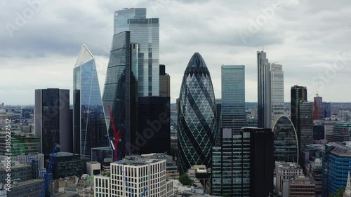 Aerial View of Central London & The Gherkin Wide photo