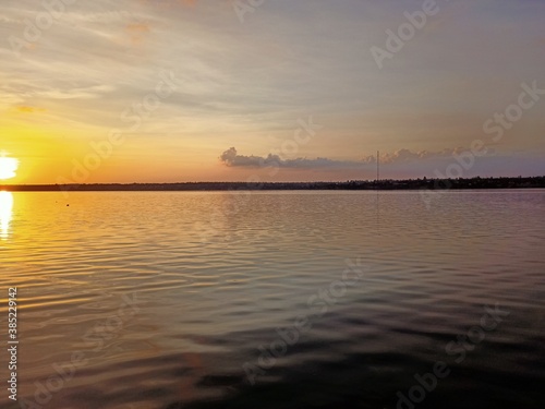 sunset over the sea