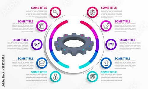Infographic design template. Creative concept with 10 steps