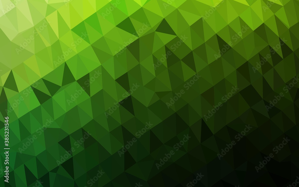 Obraz premium Light Green vector abstract polygonal texture.