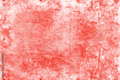 Decorative red background. Paint texture. Red wall surface