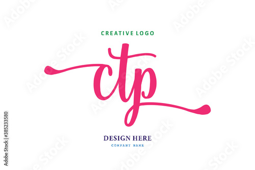 simple CTP letter arrangement logo is easy to understand, simple and authoritative
