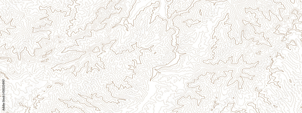 Retro topographic map. Geographic contour map. Abstract outline grid, vector illustration.