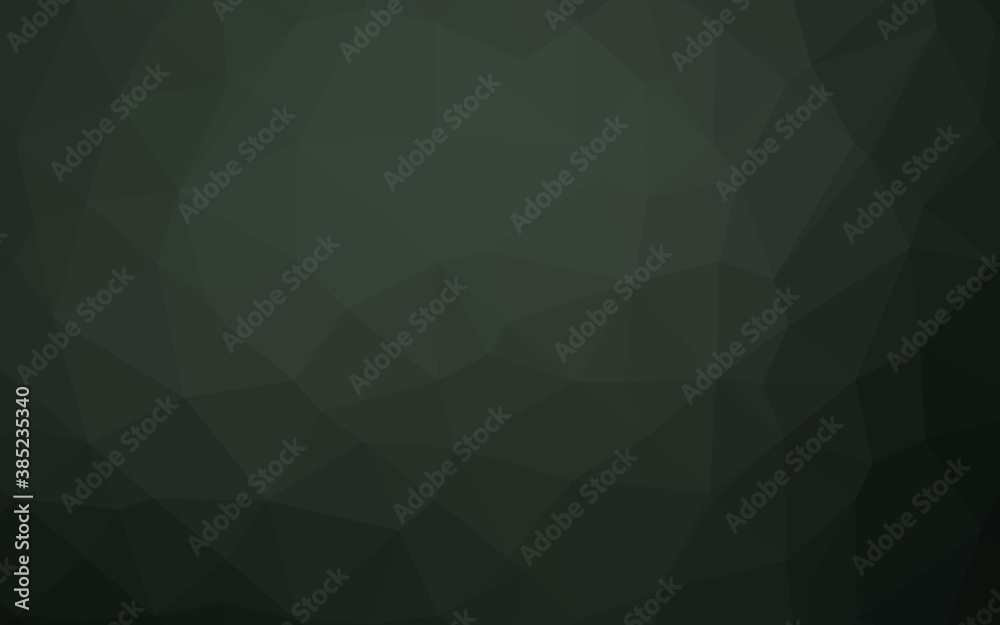 Obraz premium Dark Green vector low poly layout.