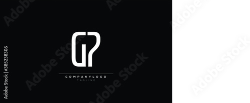 GP Abstract initial monogram letter alphabet logo design