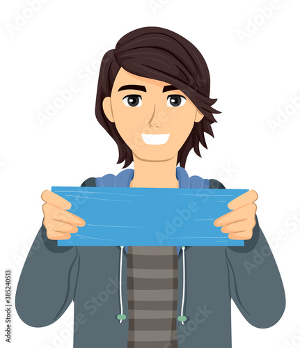 Teen Boy Dental Dams For Condom Illustration