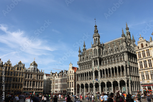 Historische Fassaden am Grand Place in der Altstadt von Brüssel, Belgien