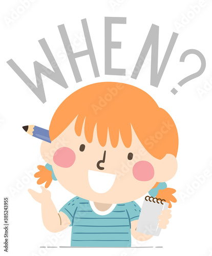Kid Girl Journalism Question When Illustration