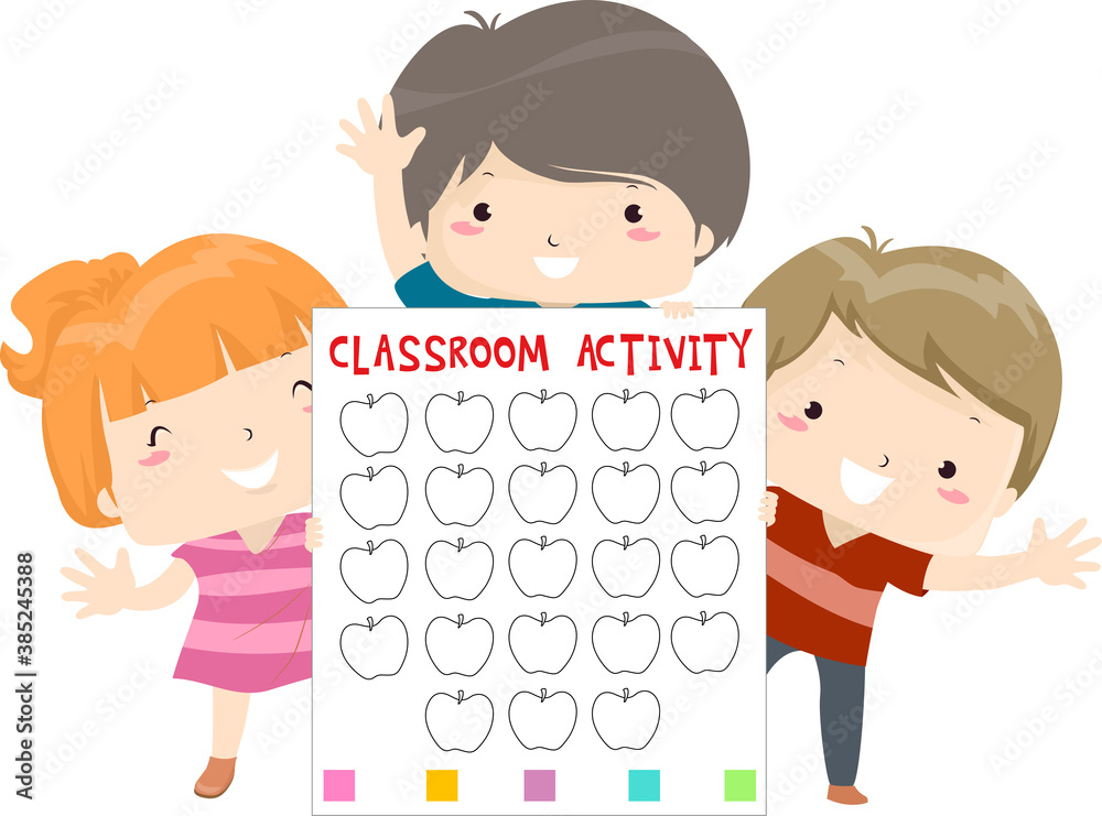 Kids Board Classroom Activity Illustration Kids Board Classroom Activity Illustration