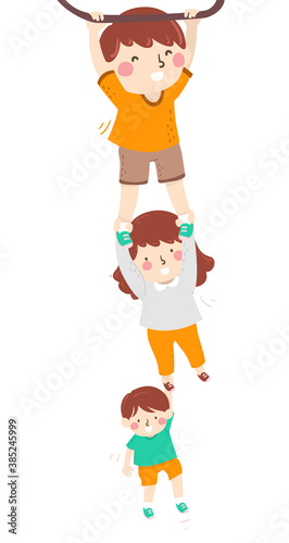 Kids Siblings Cling Bar Ill...