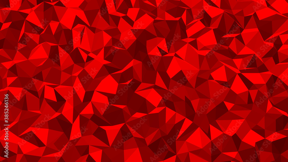 Naklejka premium Red abstract background. Geometric vector illustration. Colorful 3D wallpaper.