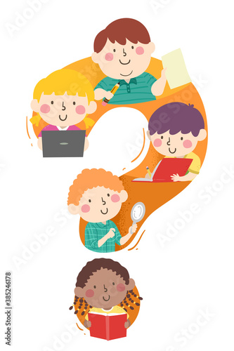 Kids Study Question Mark La...