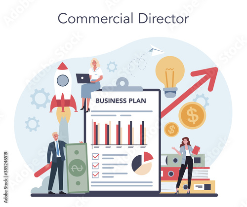 Sales manager or commercial director concept. Business