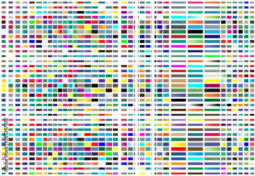 Noise, glitch concept abstract colorful vector illustration. Random rectangles, squares mosaic, tessellation geometric background element, pattern and texture