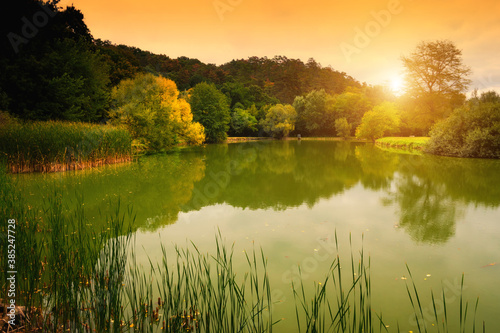 Autumn sunny lake at morning © Creaturart