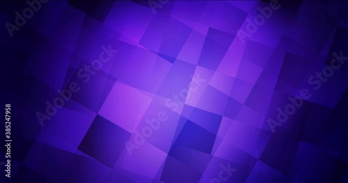 4K looping dark purple video footage with rhombus. Holographic abstract video with cubs, rectangles. Flicker for designers. 4096 x 2160, 30 fps.