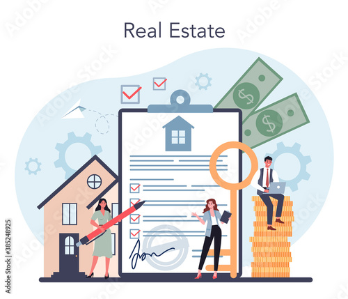 Qualified real estate agent or realtor concept. Realtor assistance