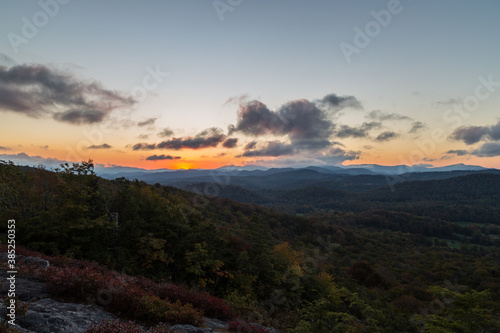 Amazing sunset over the mountains  Flat Rock  NC