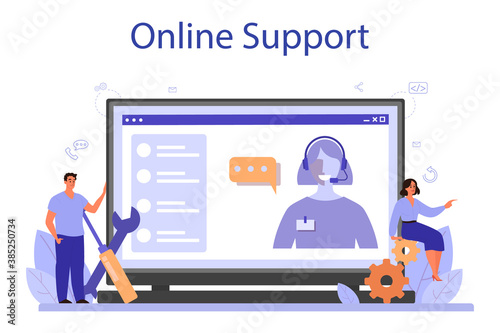 Call center or technical support concept. Idea of customer service