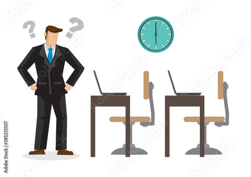 Employer angry with his employees leaving on time.