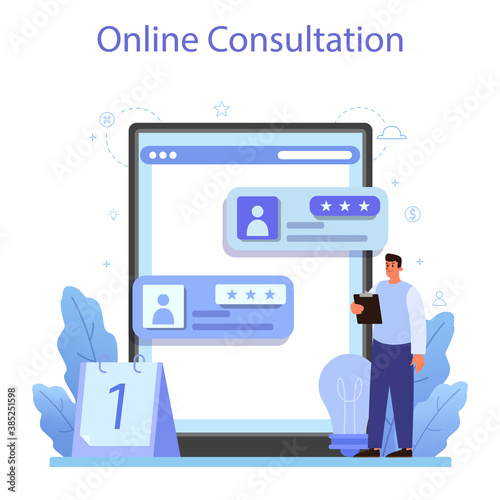 Human resources online service or platform. Idea of recruitment