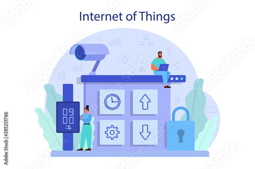 Internet of things concept illustration. Idea of cloud, technology