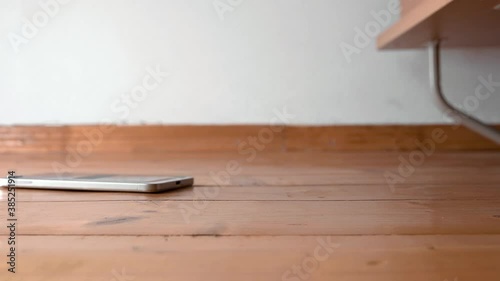 Smartphones cellphone phone drop to the ground. Make the screen broken and damaged. accident insurance technology, repair and maintenance.