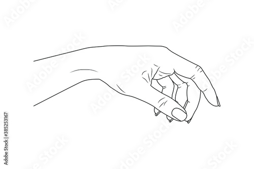 Woman's hand. Vector stock illustration eps10.
