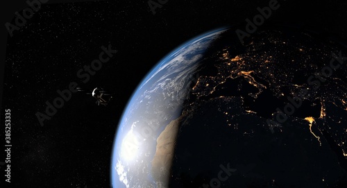Earth in space.