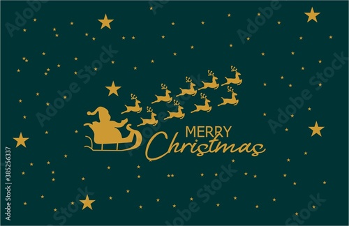 Christmas concept with minimalist hand drawn star santa background