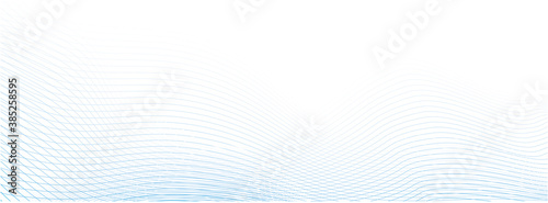 abstract vector blue wave lines on white background	
