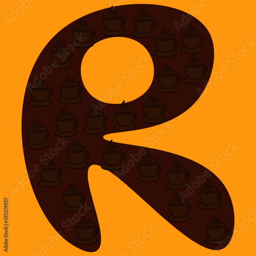 
alphabet English letter R vector illustration, alphabet letters, created exclusively by hand, knowledge, learning the letters of the English language, learn English quickly and easily, study