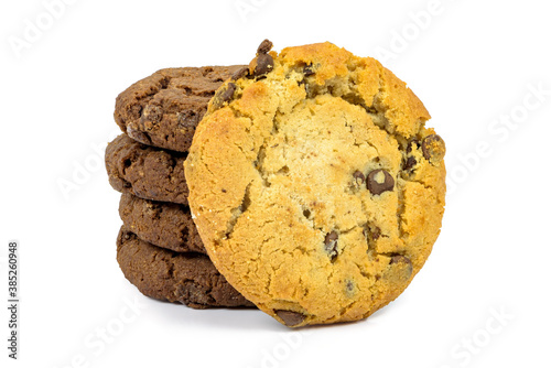 Different chocolate chips cookies