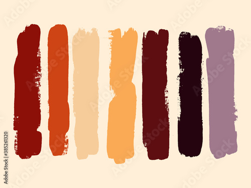 Autumn abstract autumn background with yellow and orange colors. Fall sale banners. Design template for banner, card with text or logo in frame. Painting technique grunge. Vector illustration.