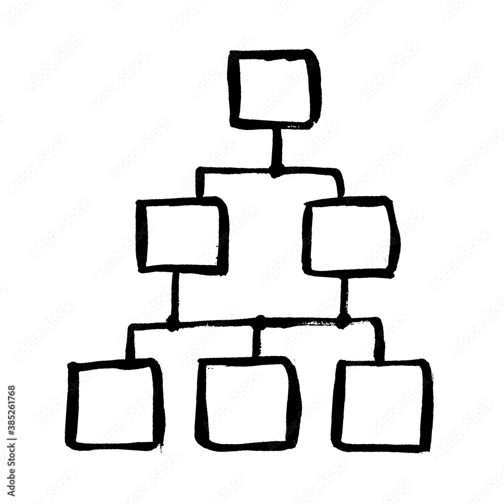 Organization chart with people icons. Corporate hierarchy concept ...