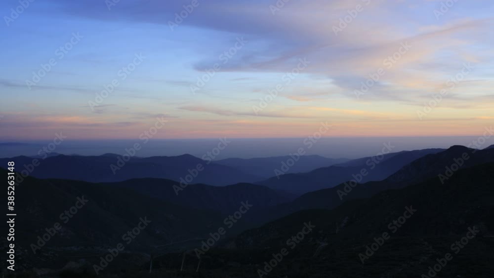 San Gabriel Mountains National Monument Sunset HDR Time Lapse Magical Hours California USA San Gabriel Mountains National Monument Sunset HDR Time Lapse Magical Hours California USA