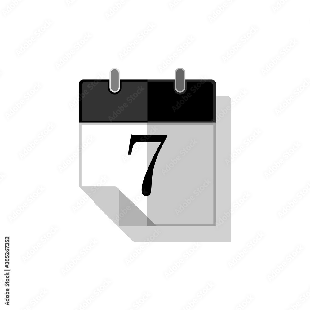 Calendar icon black on gray with shadow. Vector EPS10 Calendar icon black on gray with shadow. Vector EPS10