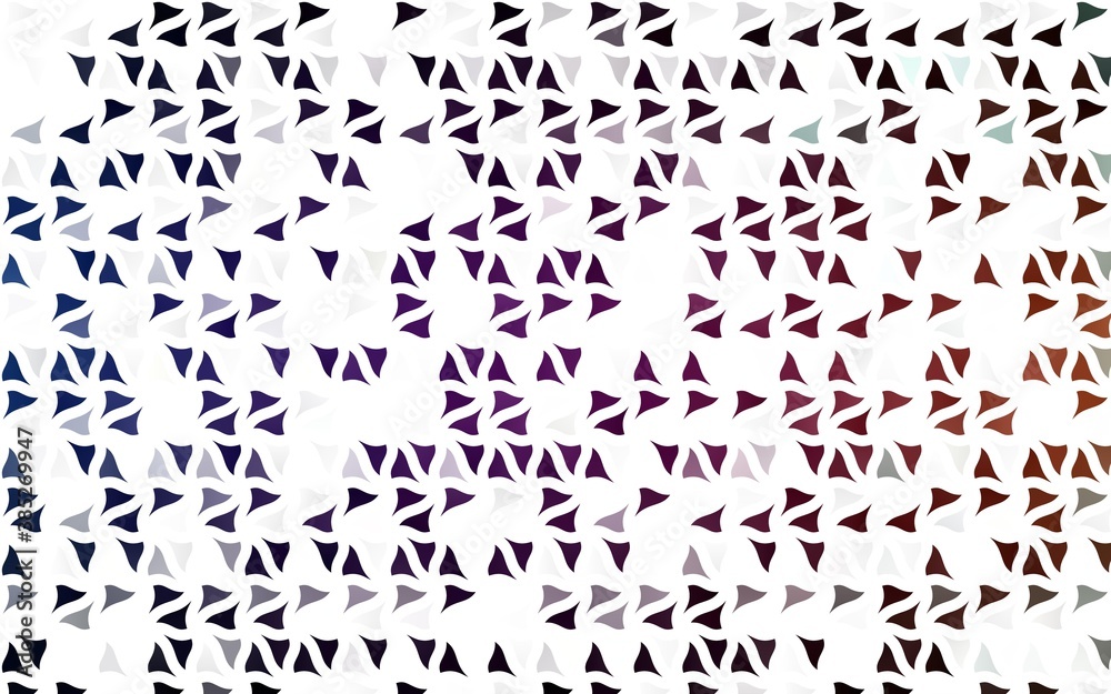 Light Purple vector template with crystals, triangles.