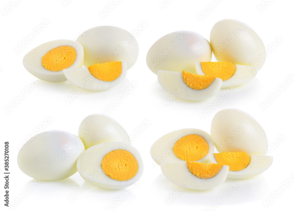 boiled egg on white background boiled egg on white background