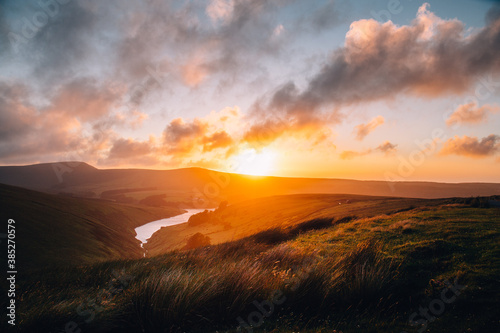 Sunsets over Sulby Reservoir, Isle of Man 