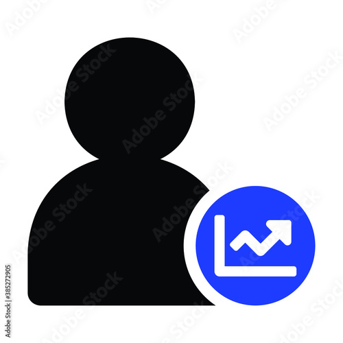 User Analytics Vector Icon Illustration