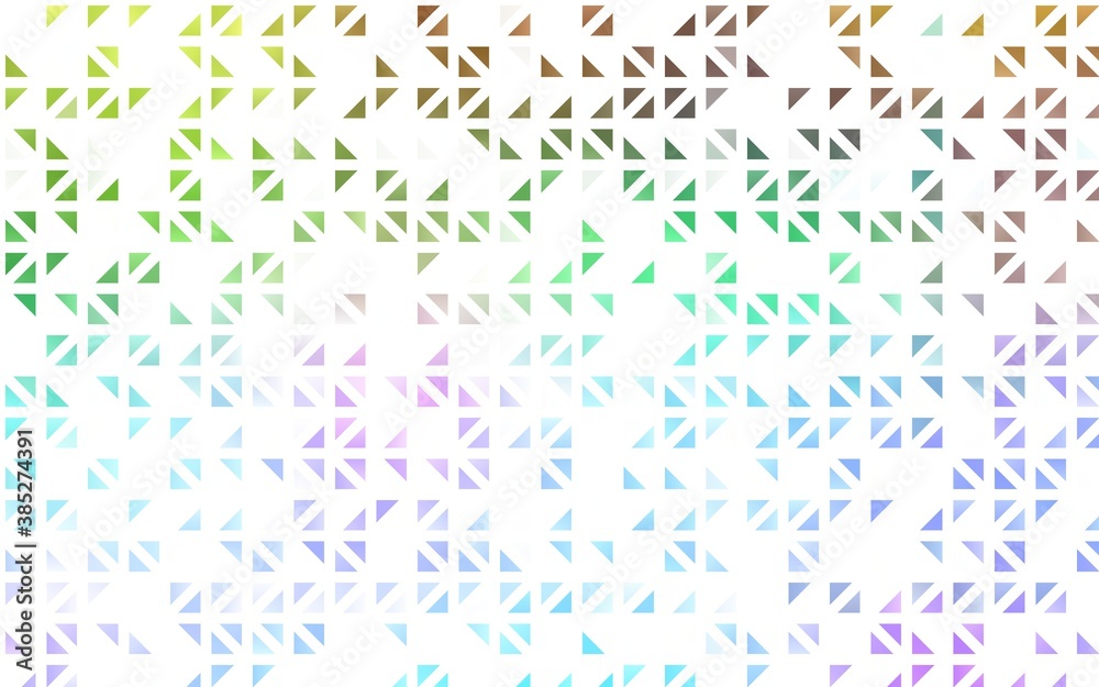 Light Multicolor, Rainbow vector layout with lines, triangles.