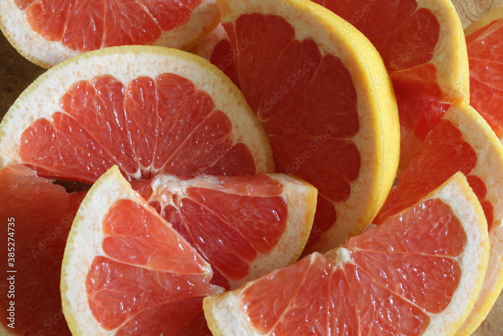 juicy slices of grapefruit close up juicy slices of grapefruit close up