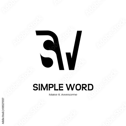 Creative Modern Monogram Logo Letter S W. Vector Simple Luxury Initial Design