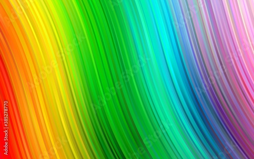 Light Multicolor, Rainbow vector pattern with bent ribbons.